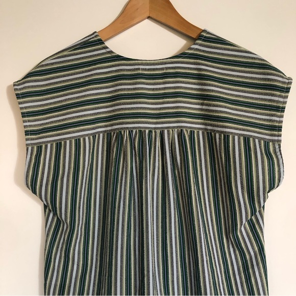 Max Studio Hennie Surplice Top M Stitch Fix High Low Dolman Sleeve Stripe Blouse - Picture 4 of 8